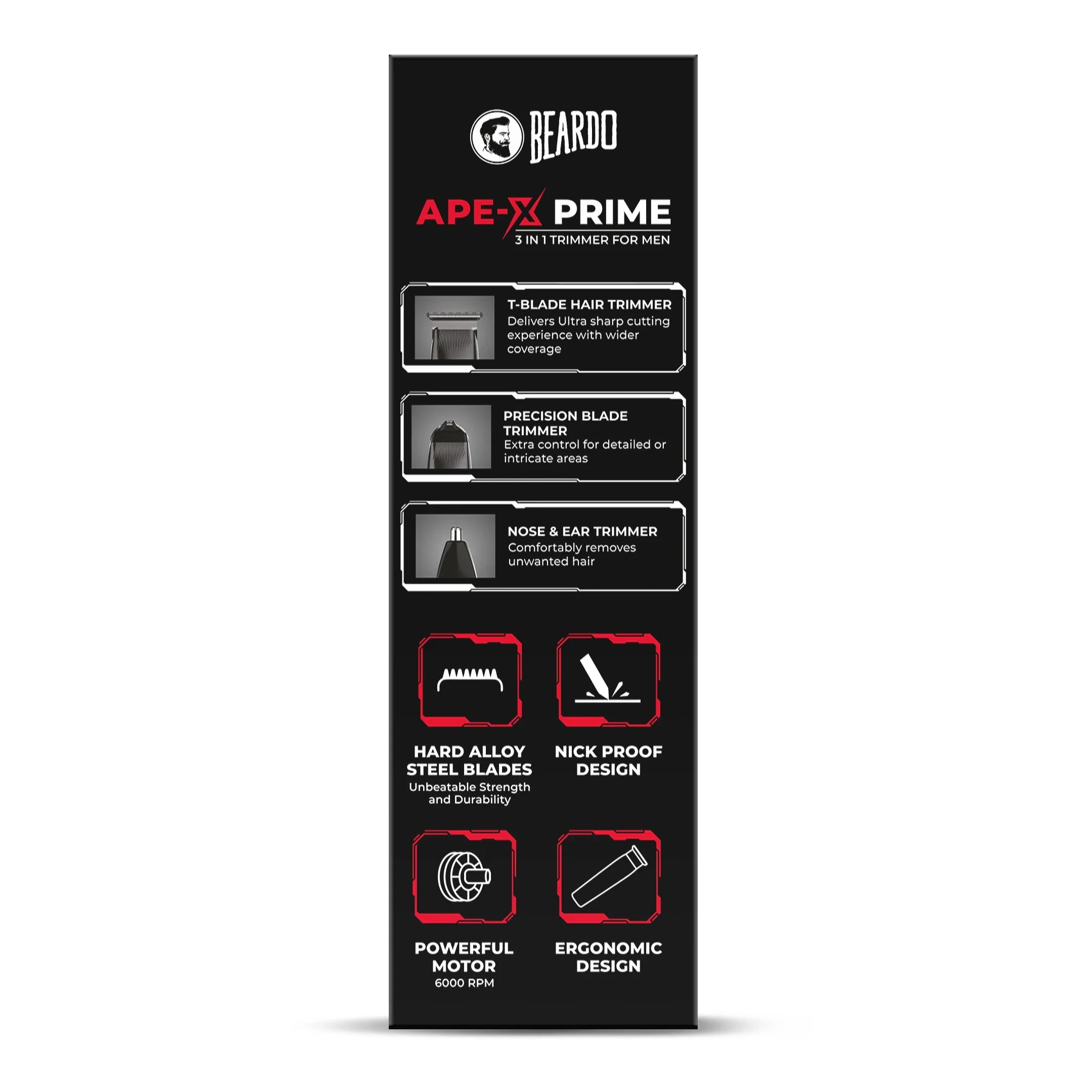 Beardo Ape-X Prime 3-in-1 Trimmer For Men - Image 12 - Buy from Indicrest
