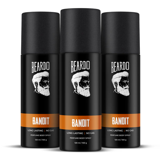 Beardo Bandit Perfume Body Spray, Pack of 3 - Buy from Indicrest