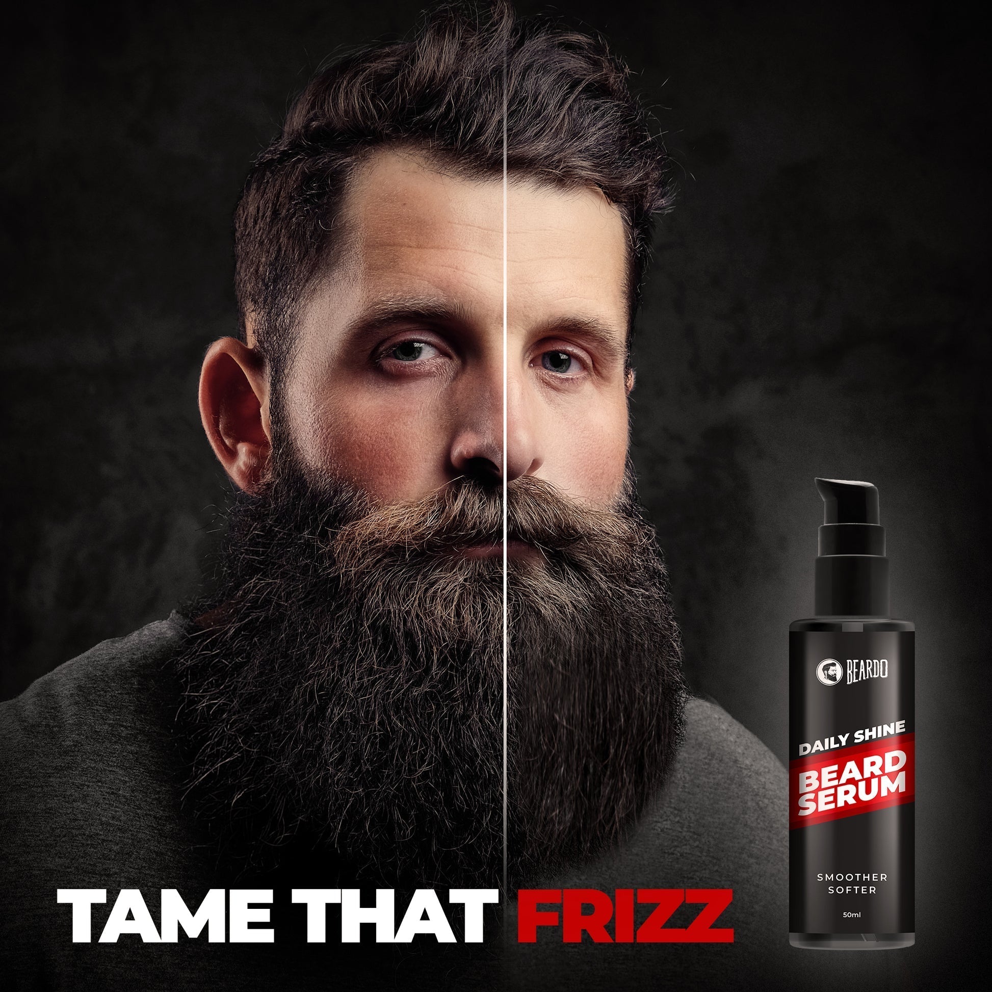 Beardo Beard Serum Pump Dispenser Close-up