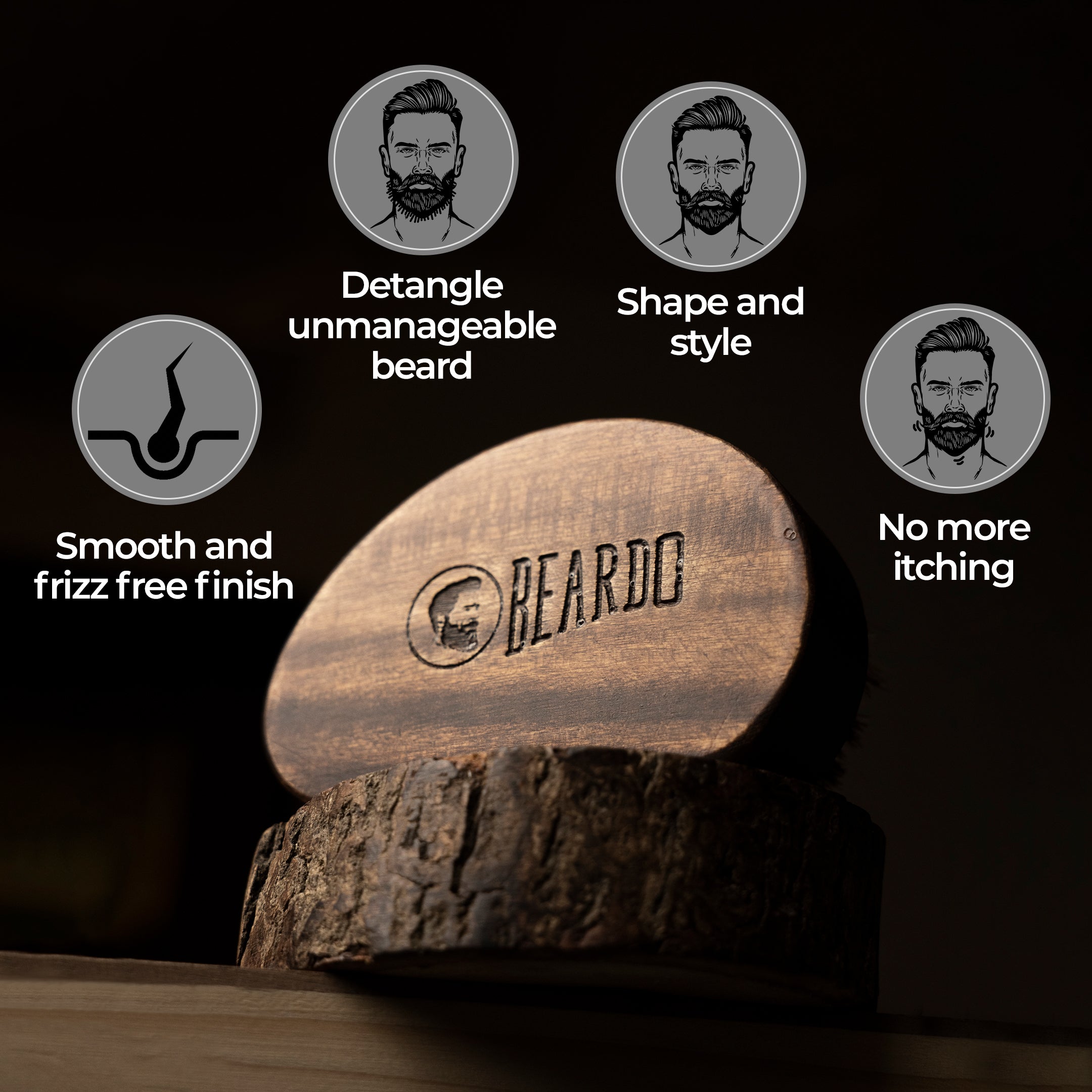 Beardo BOAR Bristle Beard brush - Image 5 - Buy from Indicrest