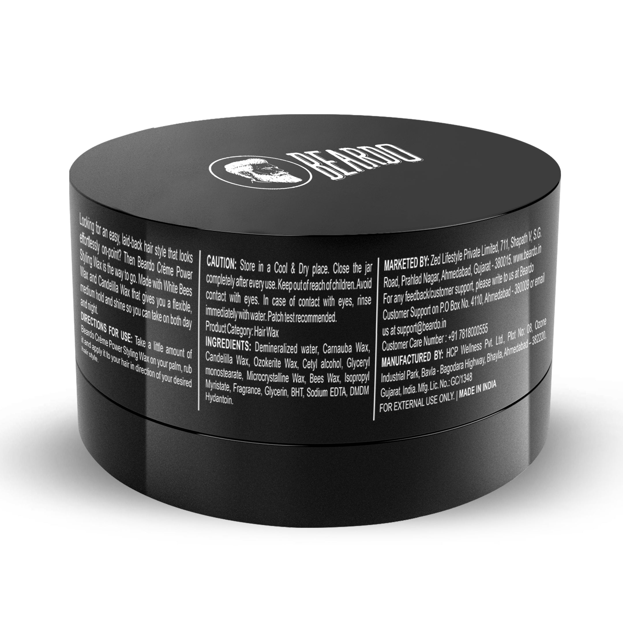 Beardo Creme Power Styling Wax, 75g - Image 3 - Buy from Indicrest
