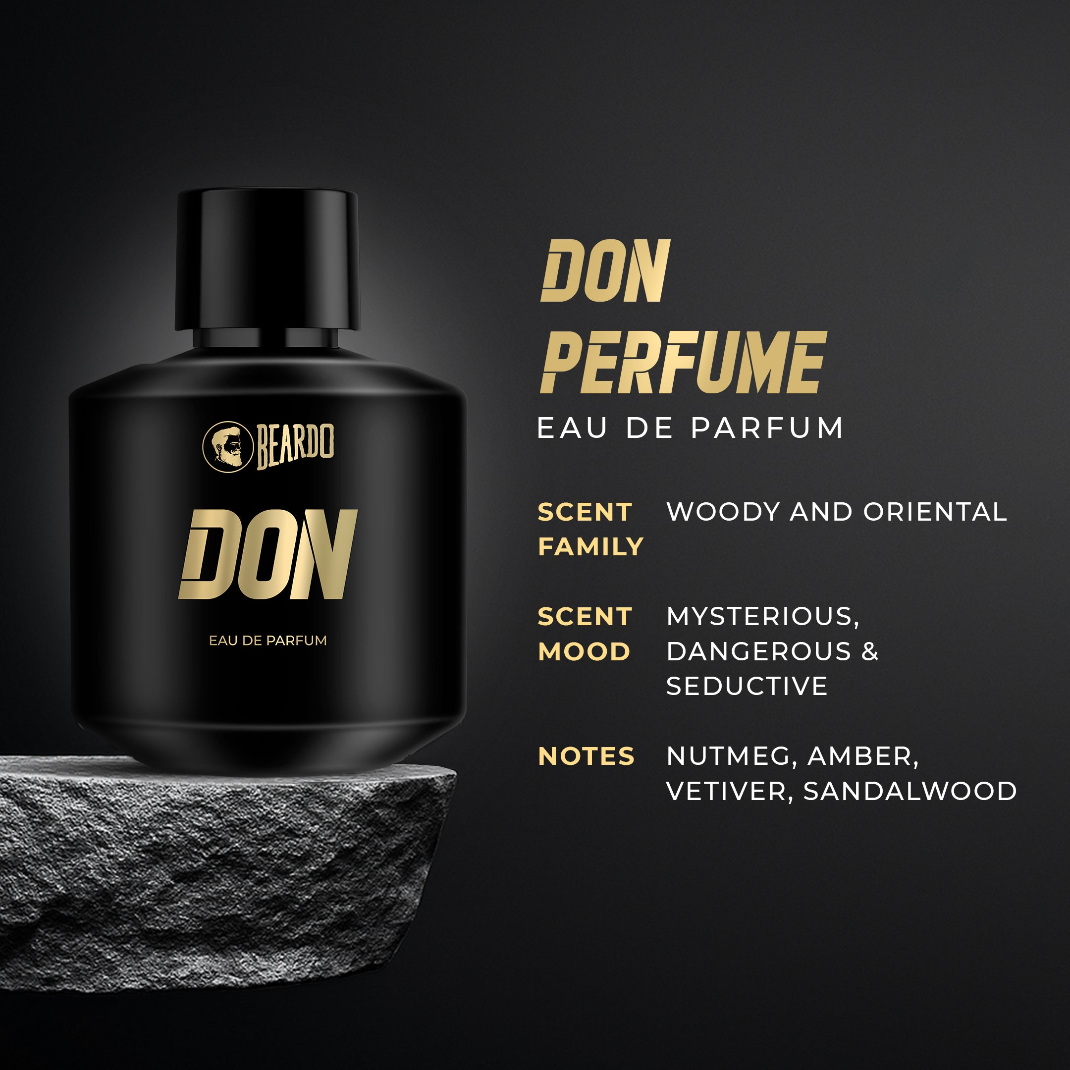 Beardo Don Perfume EDP, 100ml - Image 5 - Buy from Indicrest