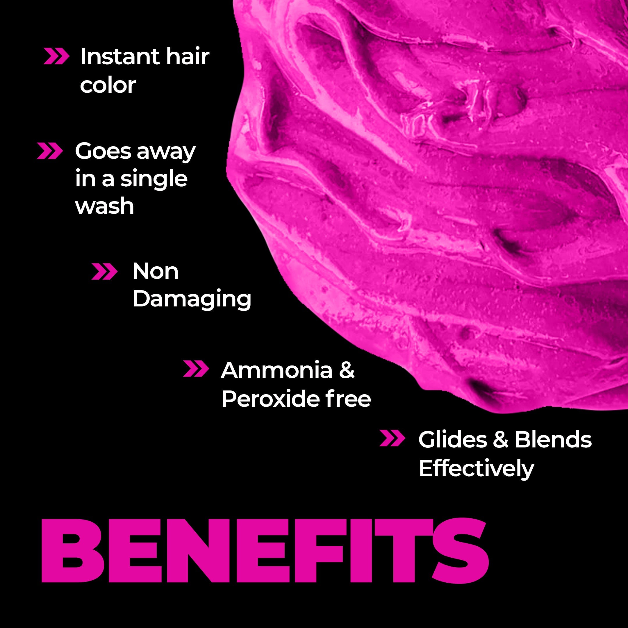 Beardo Dye Hard Temporary Hair Color Metallic Pink, 25g - Image 3 - Buy from Indicrest