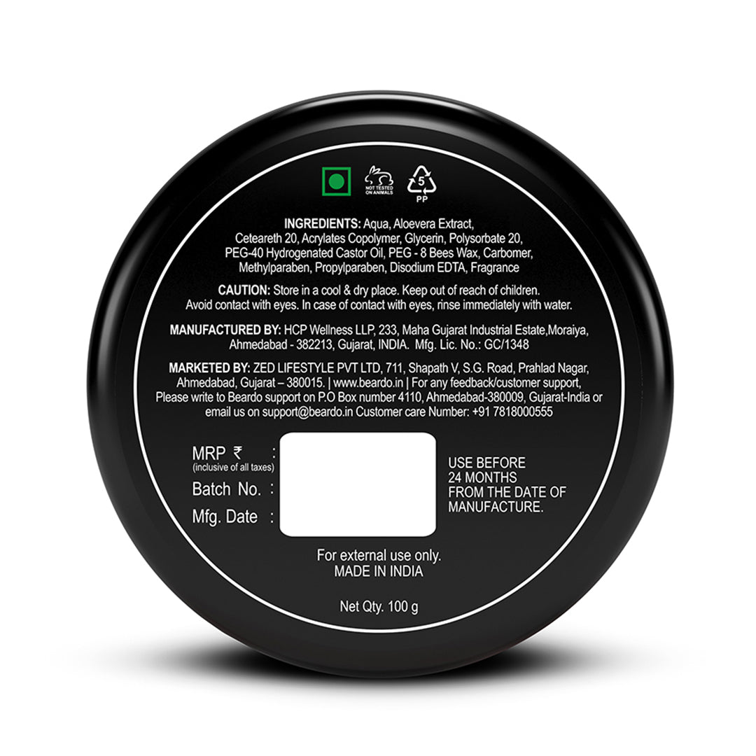 Beardo Hair Wax Strong Hold Crystal Gel Wax, 100g - Image 8 - Buy from Indicrest