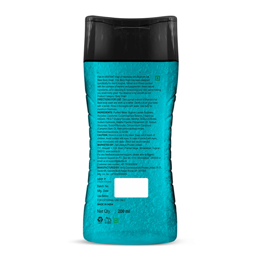 Beardo Ice Blast Body Wash, 200ml - Image 8 - Buy from Indicrest