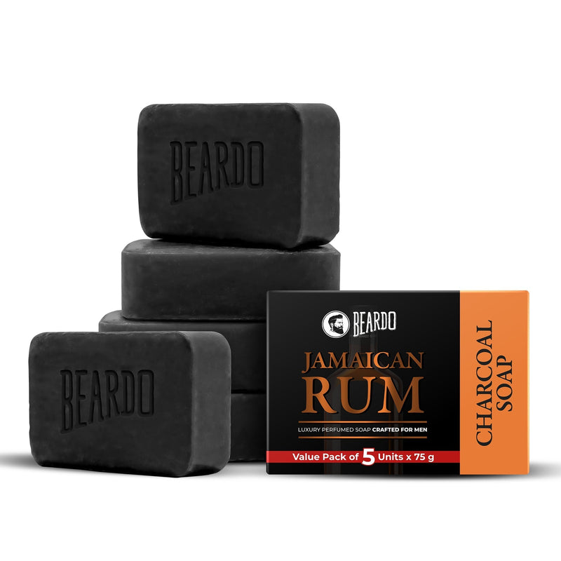 Beardo Jamaican Rum Soap Pack of 5 – Front View Buy at Indicrest