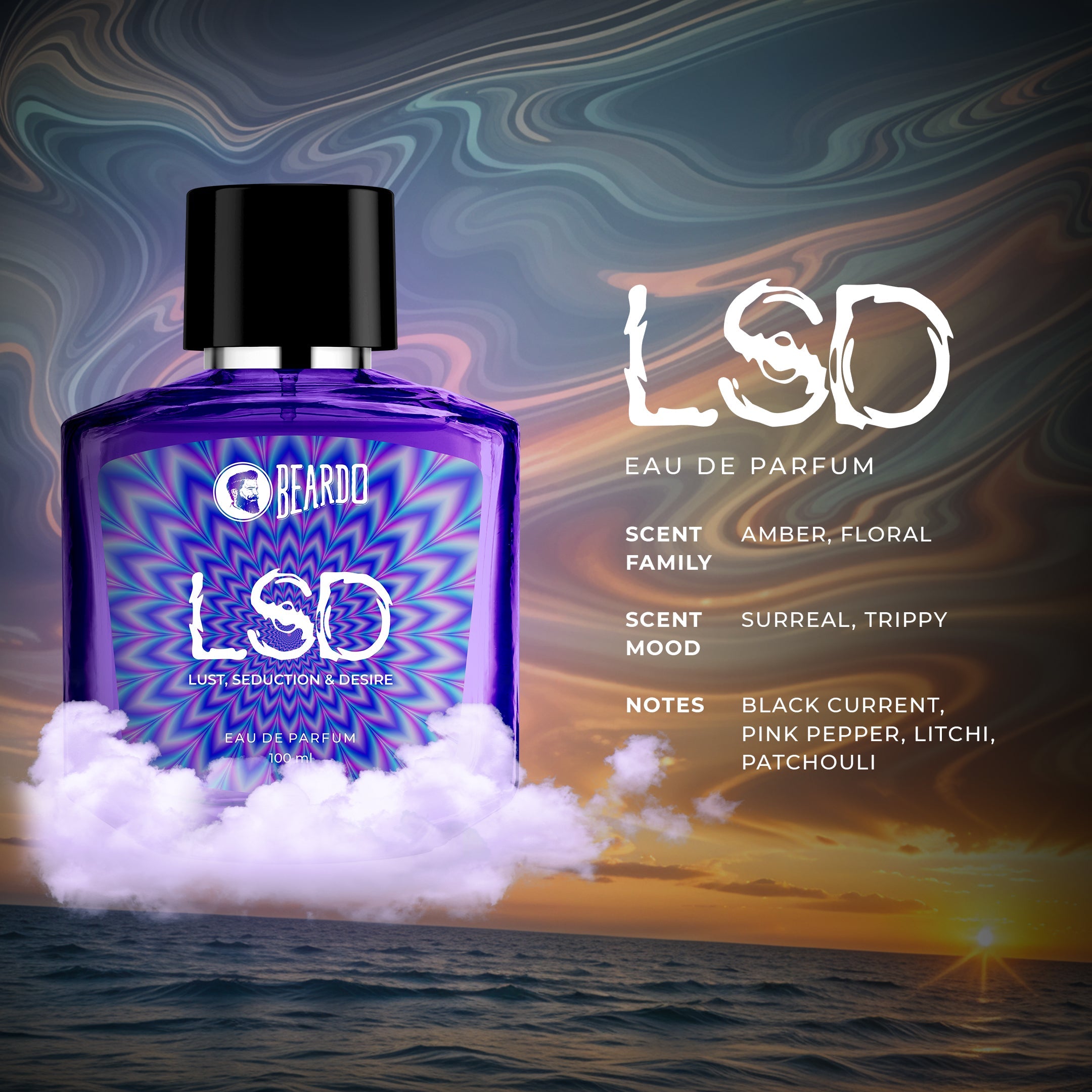Beardo LSD Perfume EDP 100ml & 50ml Combo - Image 5 - Buy from Indicrest