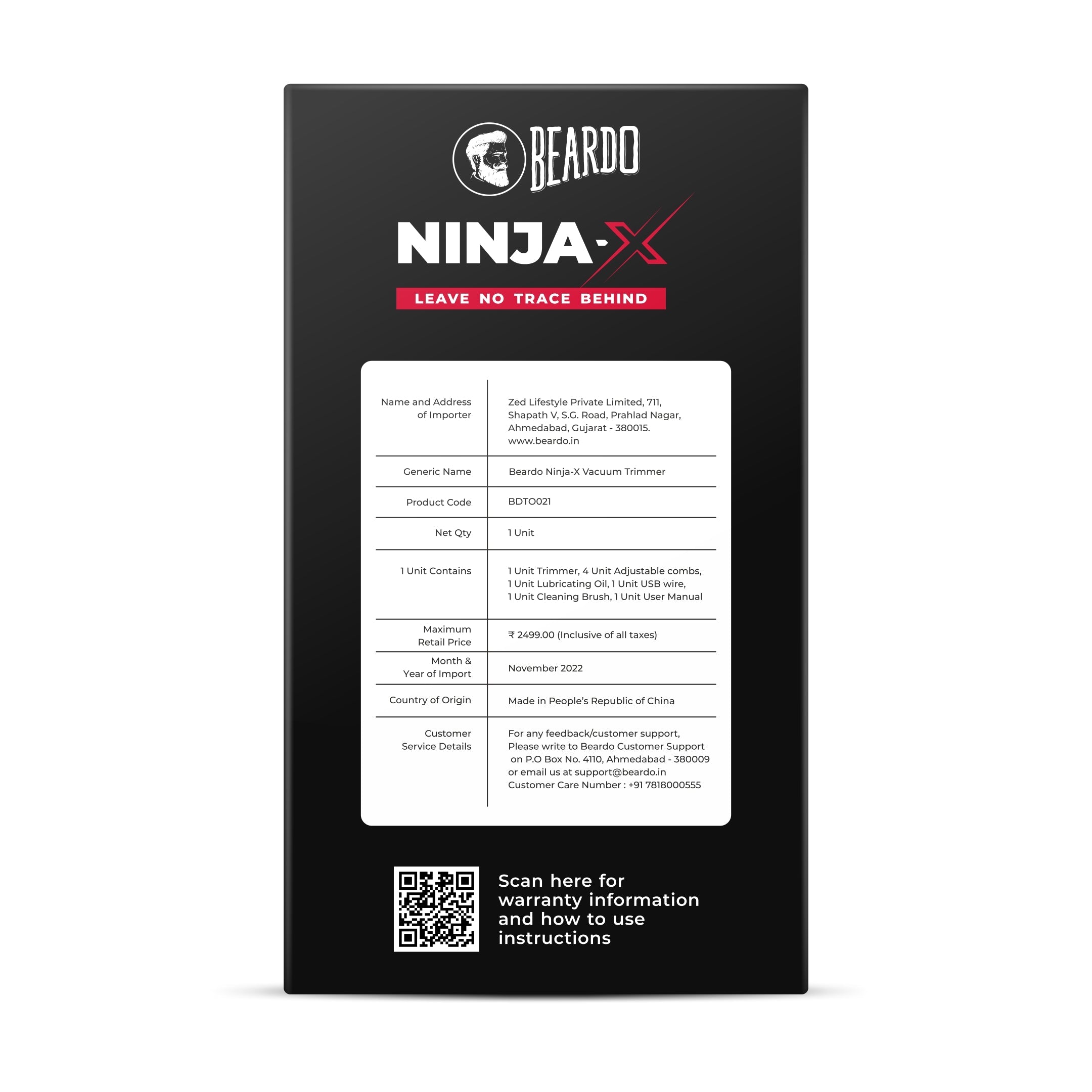 Beardo Ninja-X Pro Vacuum Trimmer - Image 12 - Buy from Indicrest