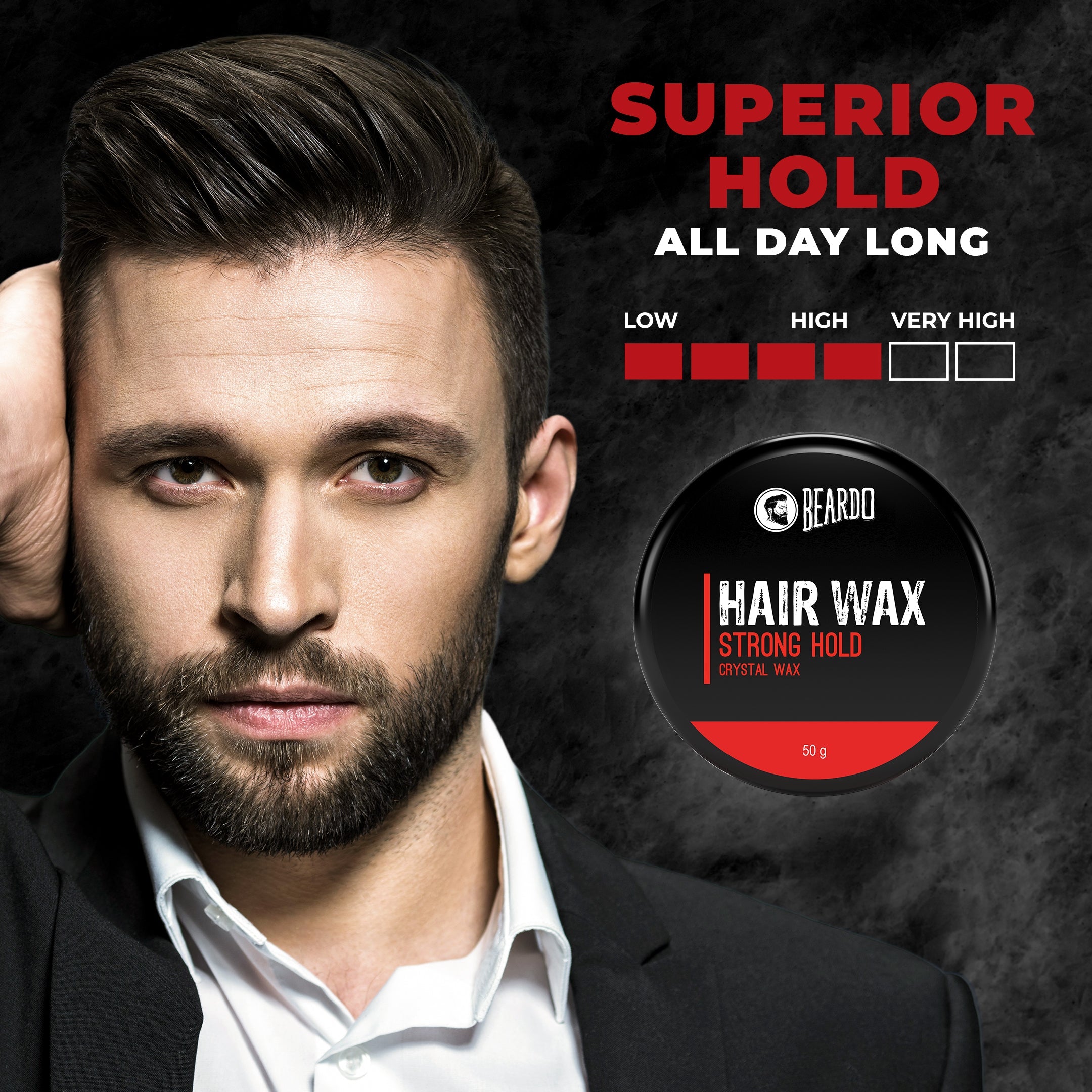 Beardo Hair Wax Strong Hold Crystal Gel Wax 50g - Image 5 - Buy from Indicrest