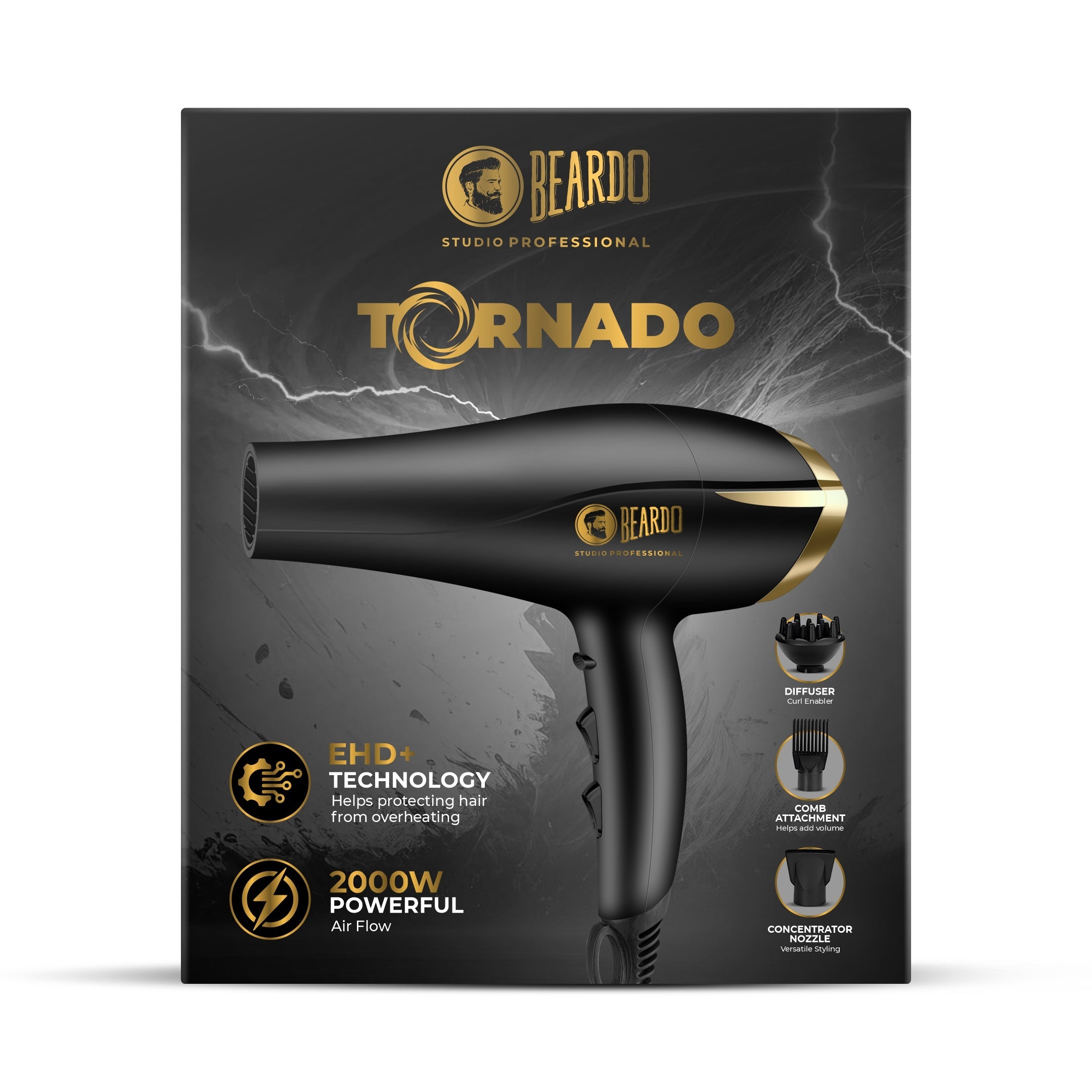 Beardo Studio Professional Tornado Hair Dryer - Image 11 - Buy from Indicrest