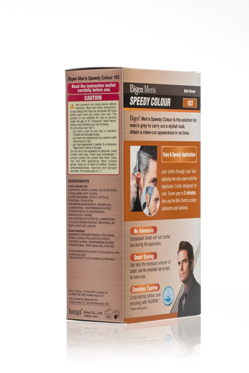 Before and after using Bigen Dark Brown hair colour