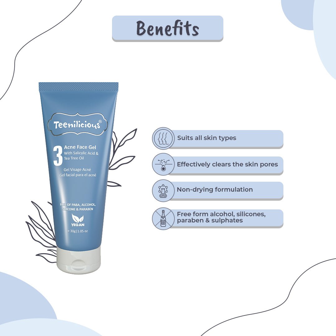 Fixderma Teenilicious Acne Face Gel With Salicylic Acid | Gel For Blackhead & Whitehead, 30g - Image 2 - Buy from Indicrest