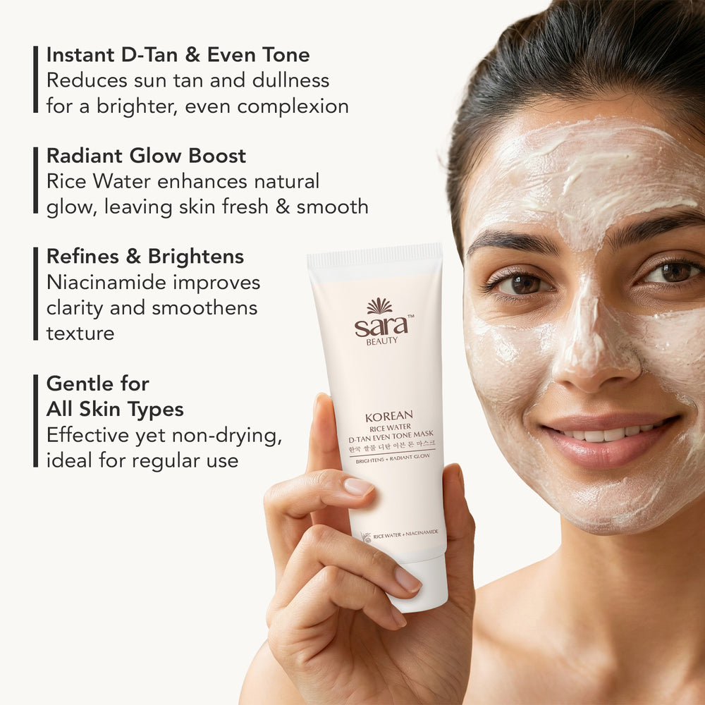 Sara Korean rice water D-tan even tone mask, 120g - Image 4 - Buy from Indicrest