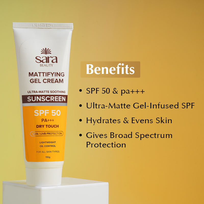 Sara Mattifying Gel Cream Sunscreen SPF 50 - Image 2 - Buy from Indicrest
