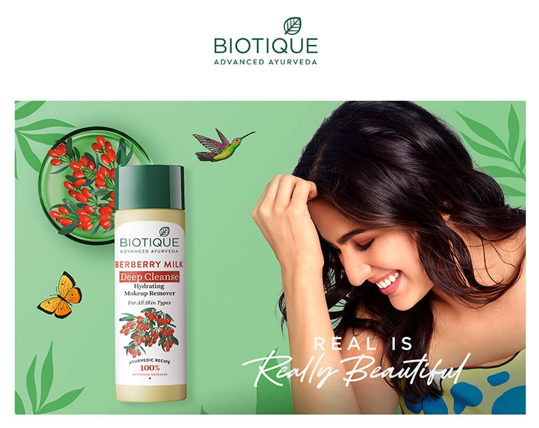 Biotique Berberry Milk Deep Cleanse Hydrating Make up Remover, 120ml - Image 2 - Buy from Indicrest