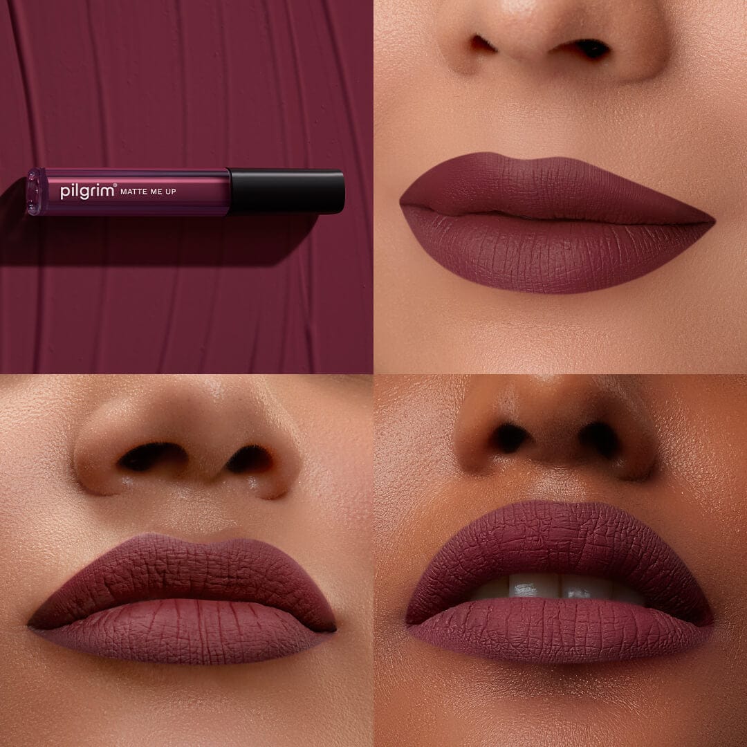 pilgrim matte me up liquid lipstick berry tease 02   Image 2   Buy from Indicrest