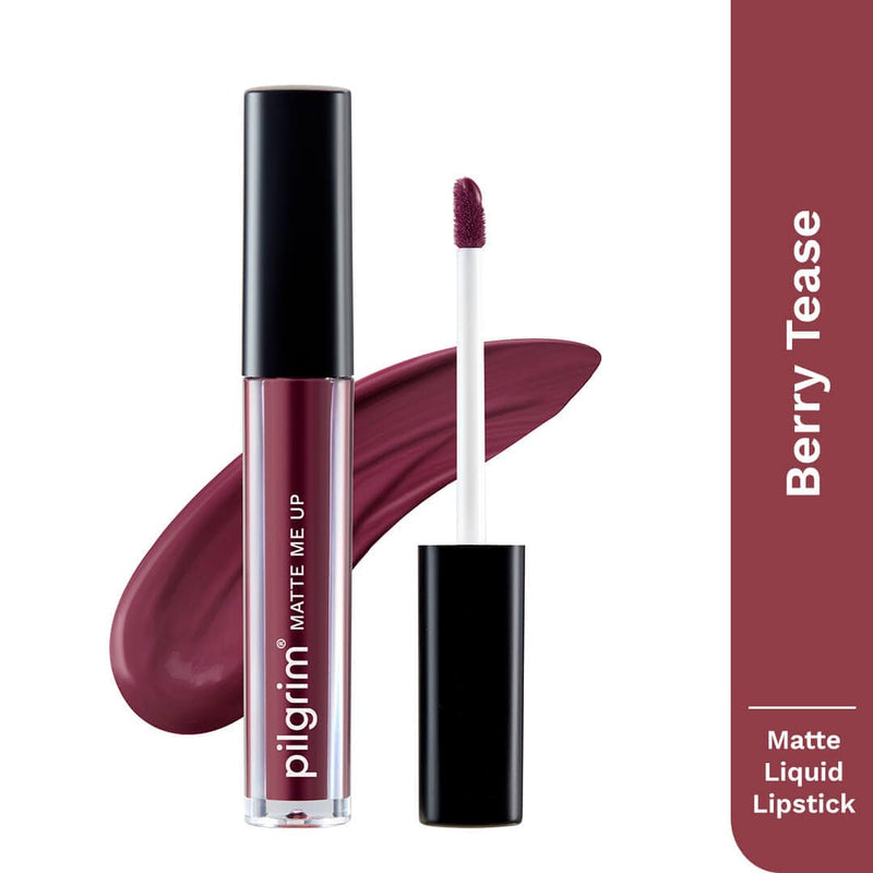 pilgrim matte me up liquid lipstick berry tease 02   Buy from Indicrest
