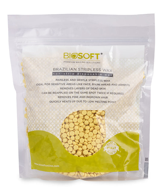 Biosoft Brazilian Stripless Bead Wax, Argan (500gm) - Indicrest Buy at Indicrest