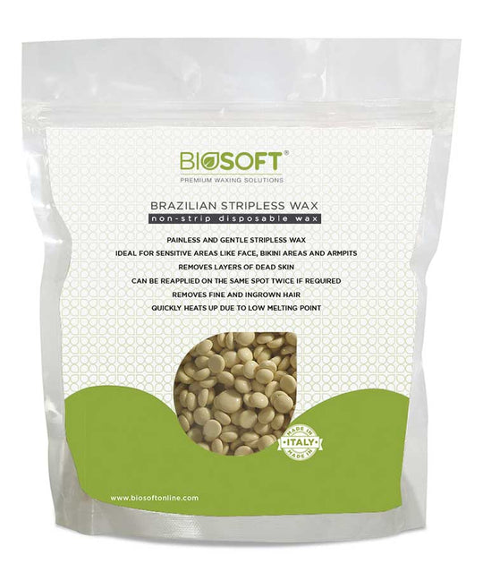 Biosoft Brazilian Stripless Bead Wax, Vanilla (500gm) - Indicrest Buy at Indicrest