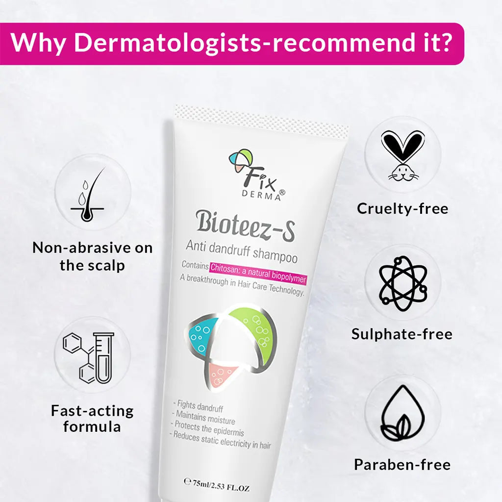 Fixderma Bioteez-S - Anti Dandruff Shampoo | For Dandruff-Free and Revitalized Hair, 75ml - Image 5 - Buy from Indicrest
