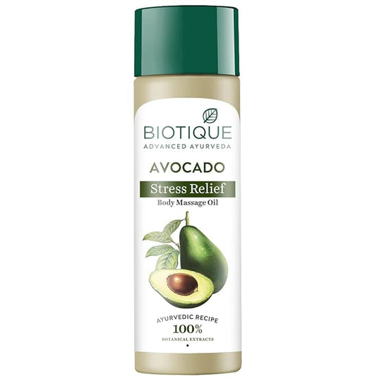 Biotique Avocado Stress Rlf Body Msg Oil 200ml - Indicrest Buy at Indicrest