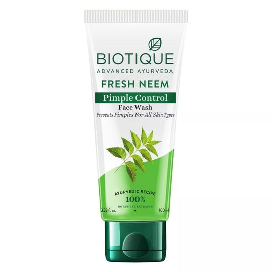 Biotique Fresh Neem Pimple Cnt Face Wash 100ml - Indicrest Buy at Indicrest