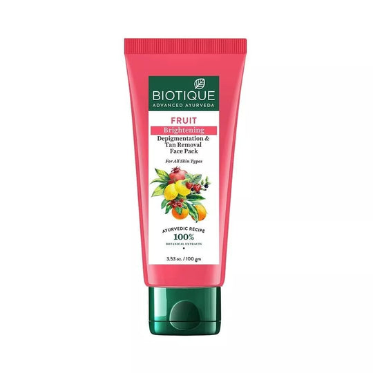 Biotique Fruit Brightening D&T Face Pack 100gm - Indicrest Buy at Indicrest