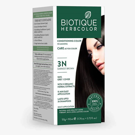 Biotique Herbcolor 3N Drkst Brn 50g +110ml - Indicrest Buy at Indicrest