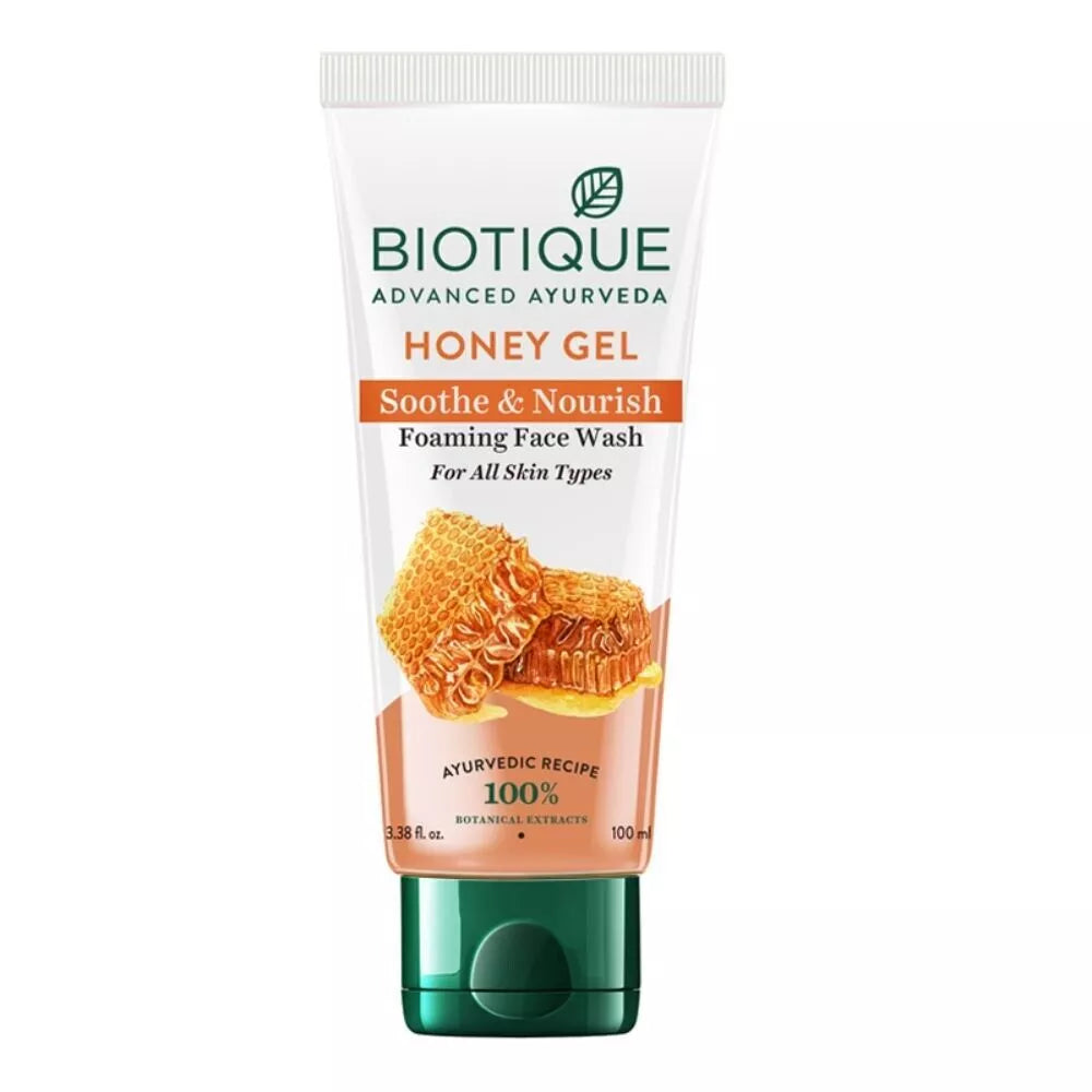 Biotique Honey Gel Soothe & Nr Face Wash 100ml - Indicrest