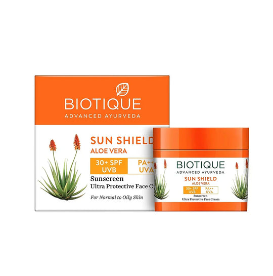 Biotique SunShield Aloe Vera 30+SPF 50gm - Indicrest Buy at Indicrest