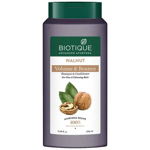 Biotique Walnut Volume & Bounce Shmp&Cnd 340ml - Indicrest Buy at Indicrest
