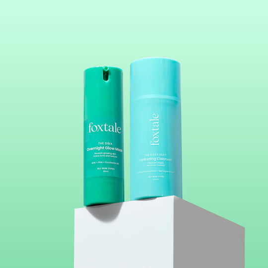 Foxtale Blackhead Reduction Duo Hydrating Face Wash + Overnight Glow Mask - Buy from Indicrest