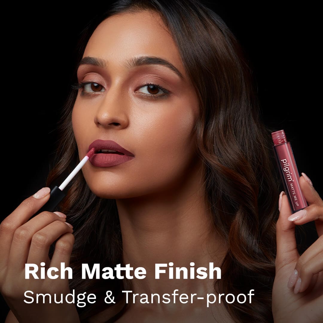 pilgrim matte me up liquid lipstick blushin nude 10   Image 3   Buy from Indicrest