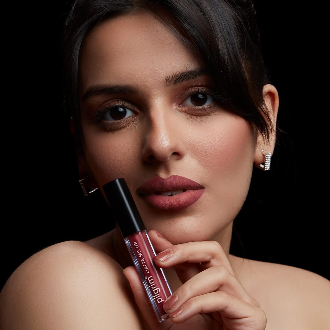 pilgrim matte me up liquid lipstick blushin nude 10   Image 4   Buy from Indicrest