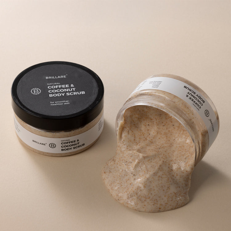 Brillare Coffee & Coconut Body Scrub for Energized & Moisturised Skin, 200g - Buy from Indicrest