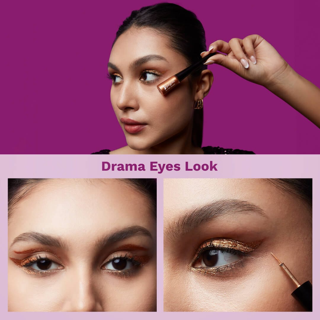 pilgrim oh the drama metallic eyeliner boldly bronze 21   Image 5   Buy from Indicrest