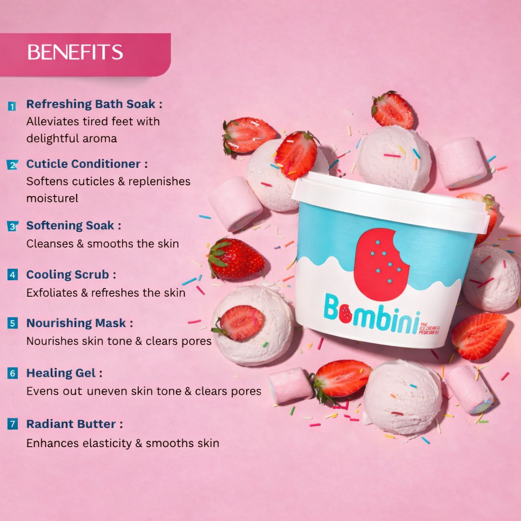 Bombini ice cream pedicure kit benefits