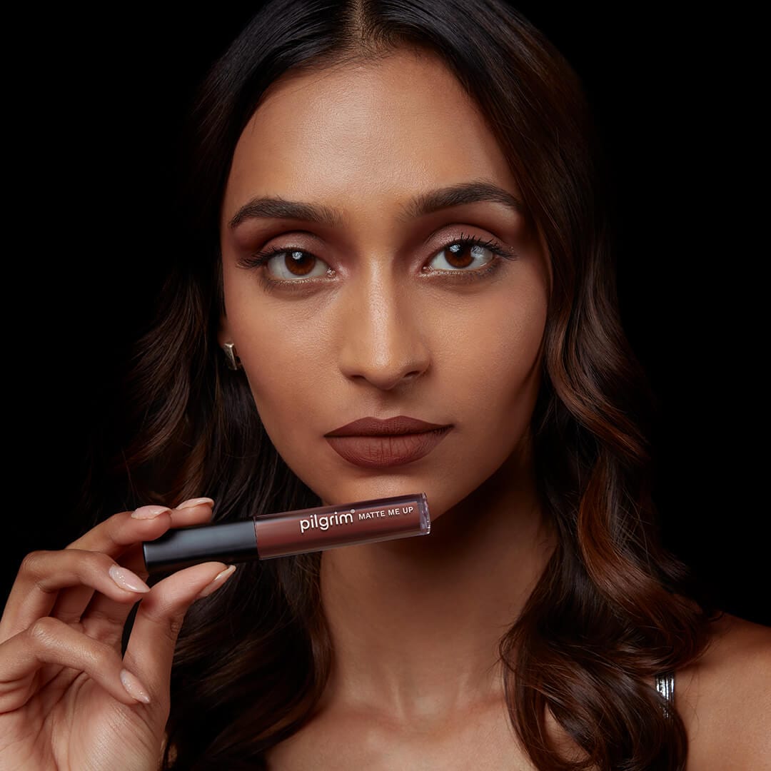 pilgrim matte me up liquid lipstick bossy brown 03   Image 4   Buy from Indicrest