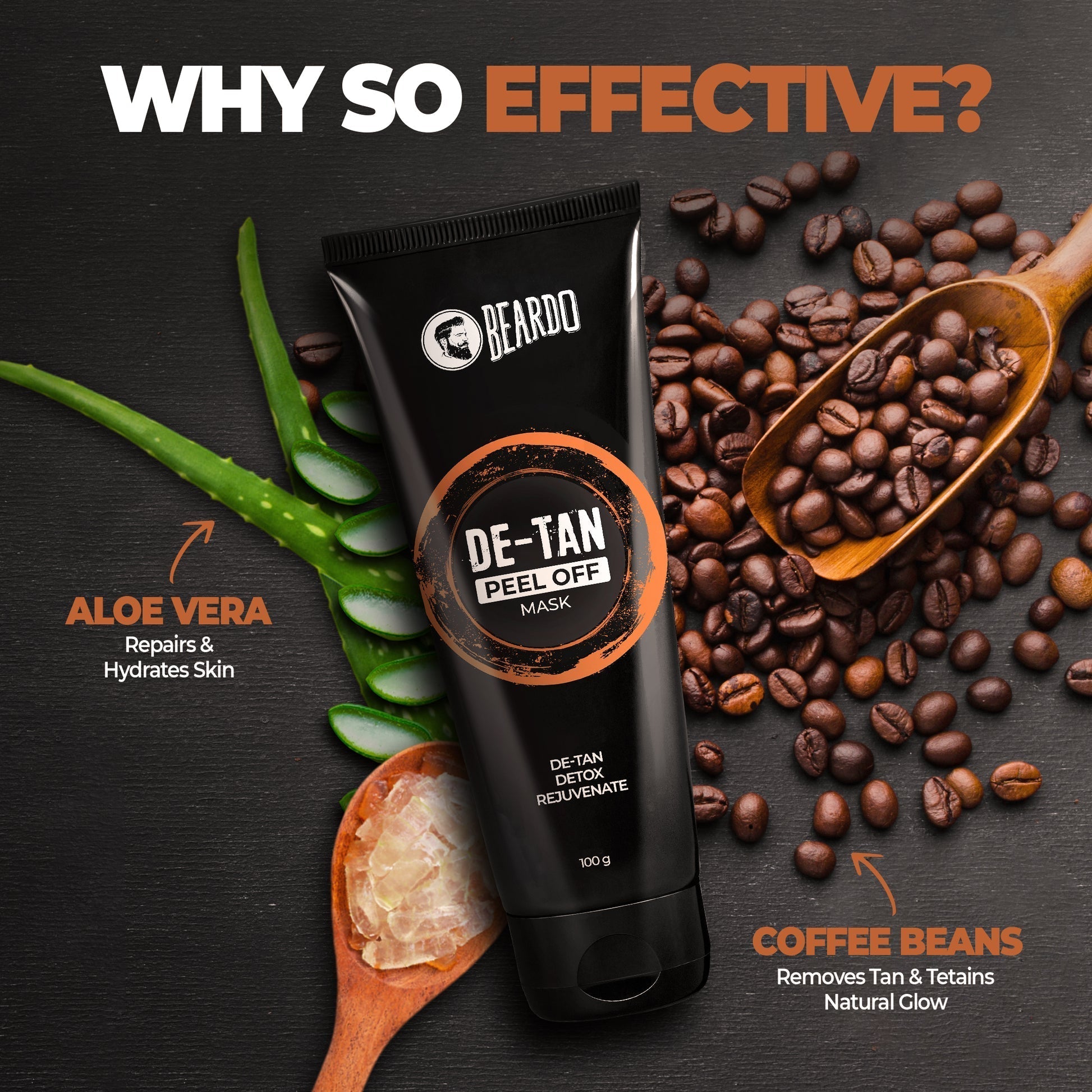 Bright masculine skin after using mask