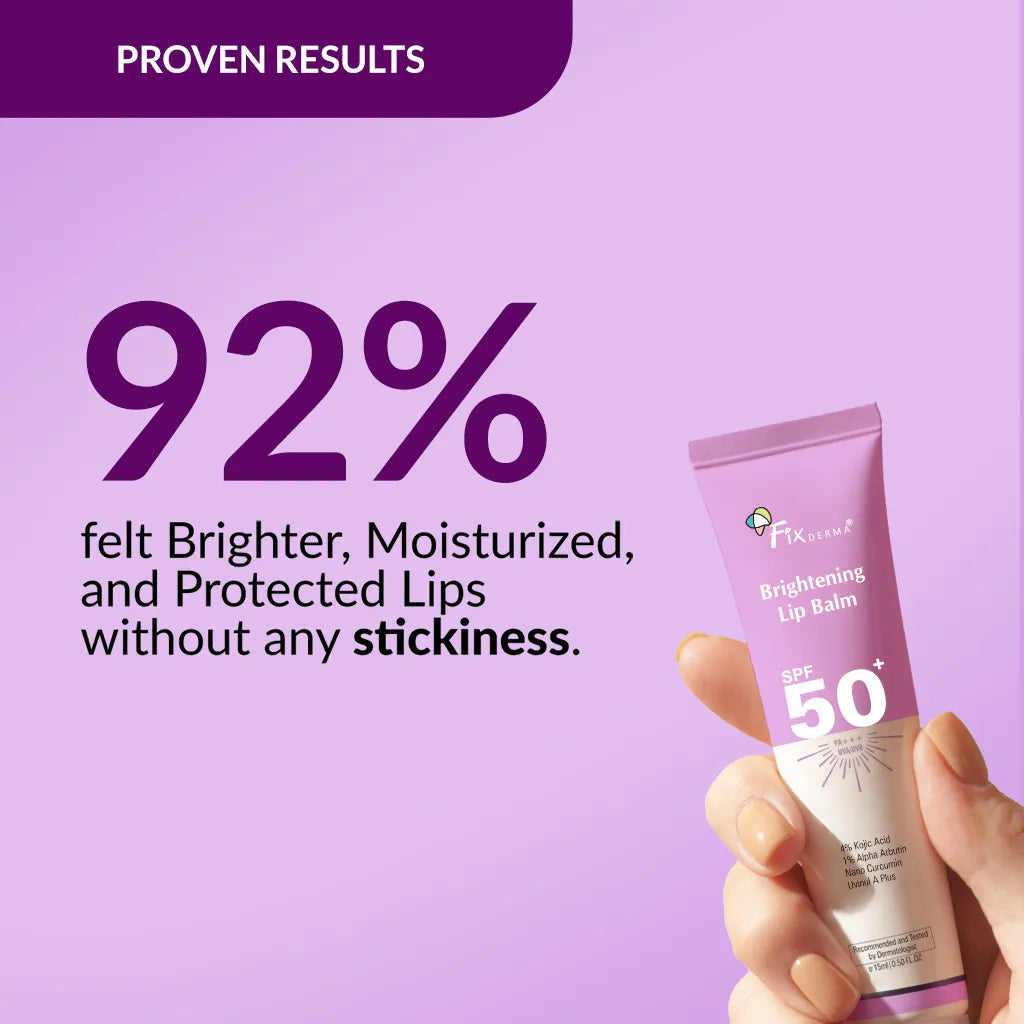 Fixderma Brightening Lip Balm SPF 50+ | Best Lip Balm for Dark Lips with SPF 50+, 2 X 15g - Image 3 - Buy from Indicrest
