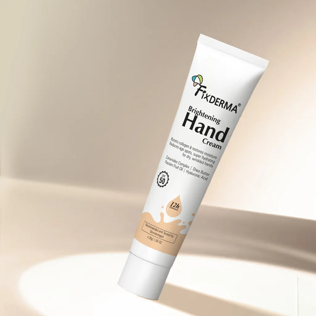Fixderma Brightening Hand Cream | 12-Hr Nourishment With SPF 50 Protection For Hands, 30g - Image 8 - Buy from Indicrest
