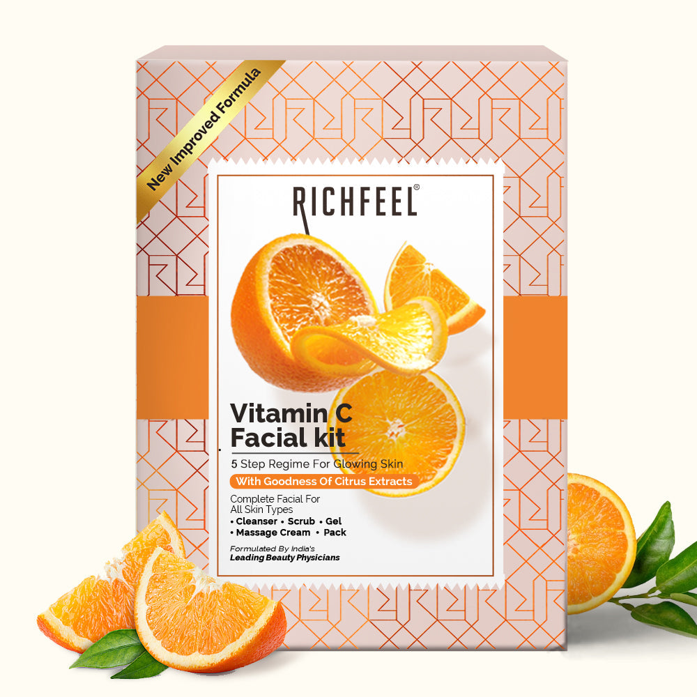 Richfeell Brightening Facial Kit Enriched With Vitamin C 250 gm - Buy from Indicrest
