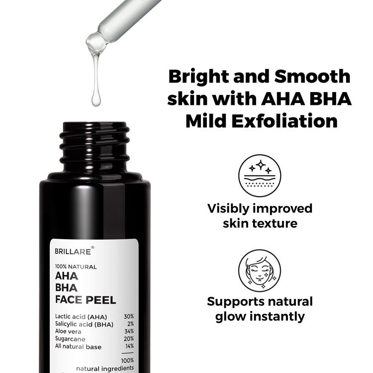 Brillare AHA BHA Exfoliating Face Peeling Solution, 30ml - Image 2 - Buy from Indicrest
