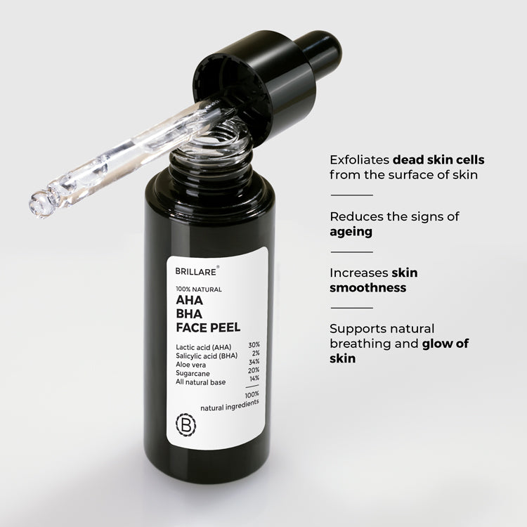 Brillare AHA BHA Exfoliating Face Peeling Solution, 30ml - Image 3 - Buy from Indicrest