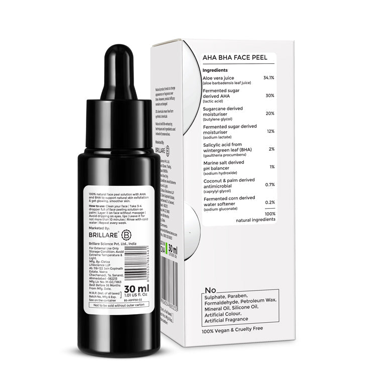 Brillare AHA BHA Exfoliating Face Peeling Solution, 30ml - Image 11 - Buy from Indicrest