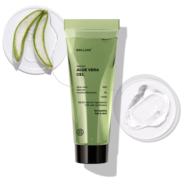 Brillare Mini Pure Aloe Vera Gel For Nourished Hair & Skin, 20ml - Buy from Indicrest