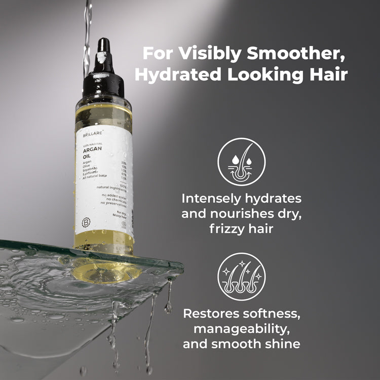 Brillare Argan Hair Oil for Dry, Frizzy Hair, 100ml - Image 2 - Buy from Indicrest
