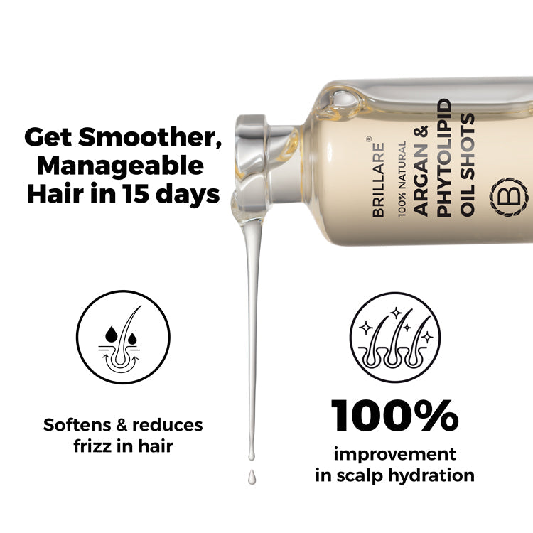 Brillare Argan & Phytolipid Oil Shots For Dry, Frizzy Hair, 6ml X 8 - Image 2 - Buy from Indicrest