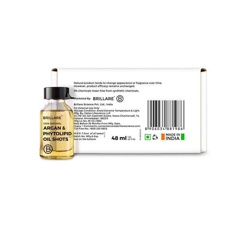 Brillare Argan & Phytolipid Oil Shots For Dry, Frizzy Hair, 6ml X 8 - Image 10 - Buy from Indicrest