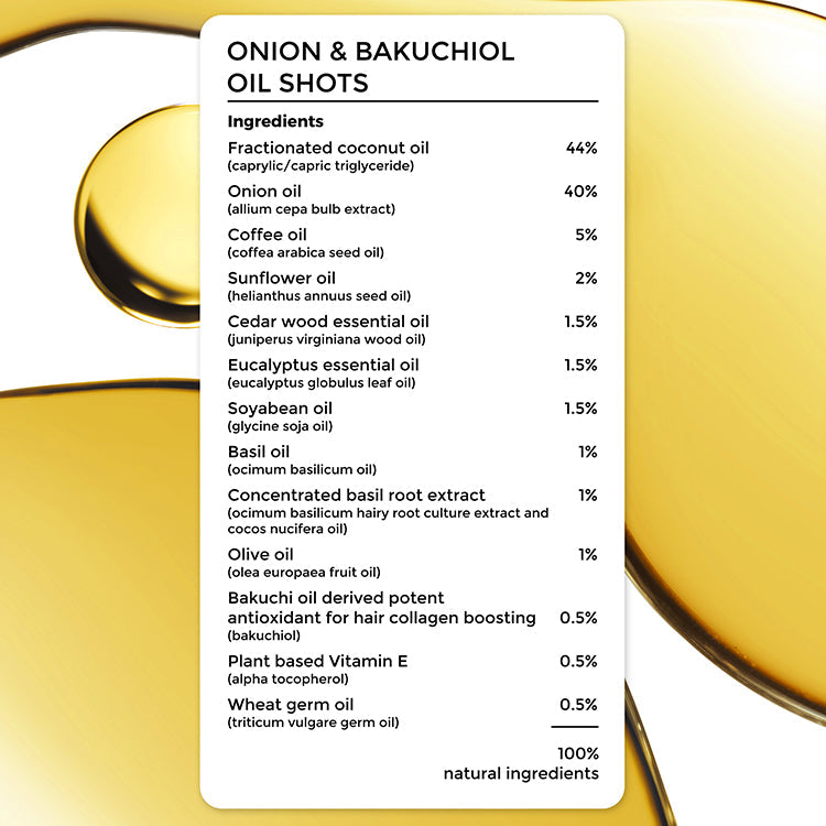 Brillare Onion & Bakuchiol Oil Shots and Onion Oil Combo For Hair Fall Reduction - Image 3 - Buy from Indicrest